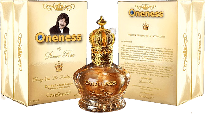 Oneness Perfume,two product boxes, and image of perfume  bottle