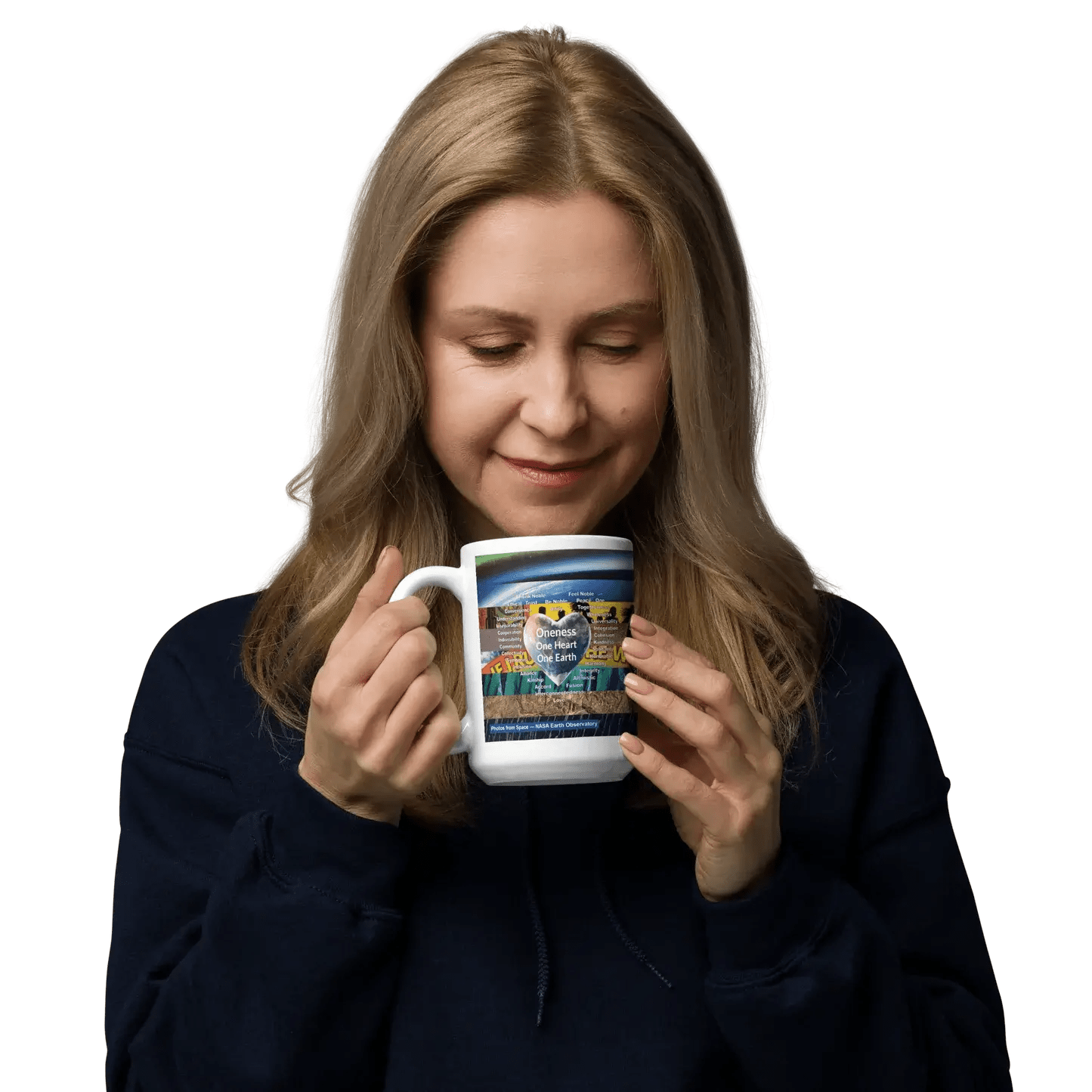 Oneness Earth Mug | Unity Coffee Cup with Global Message - Oneness Perfume