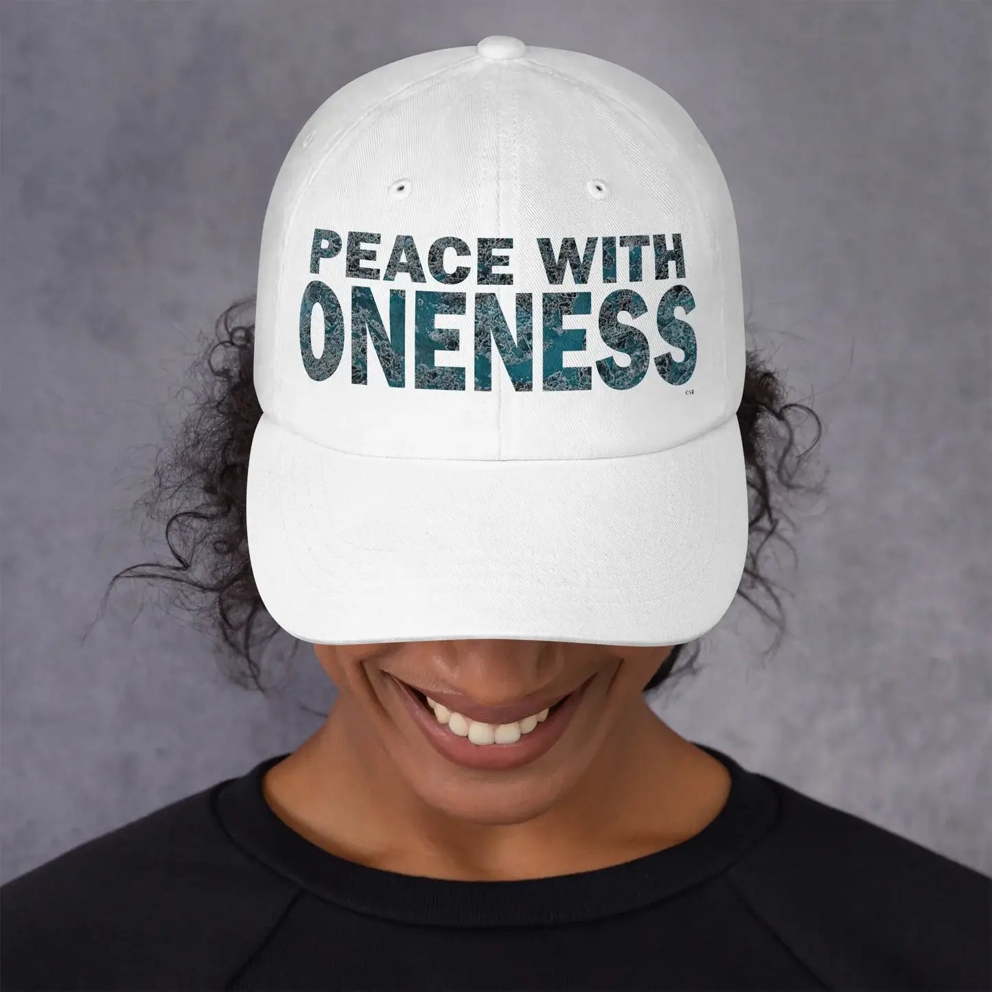 Peace with Oneness Cap | Earth Print Unity Hat - Oneness Perfume