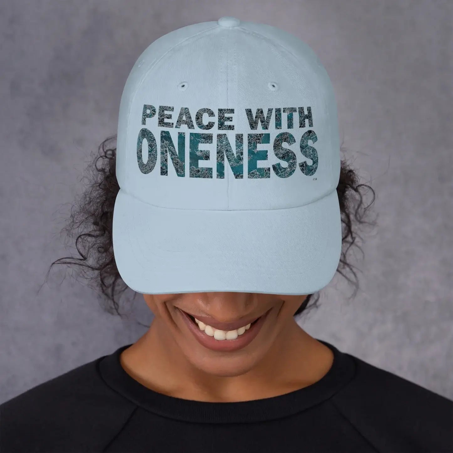 Peace with Oneness Cap | Earth Print Unity Hat - Oneness Perfume